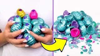 Maneiras divertidas de desembrulhar 50 Hatchimals CollEGGtibles Mermal Magic Eggs