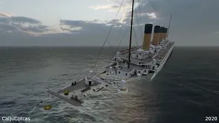 Titanic Sinking Stern First | CG Animation