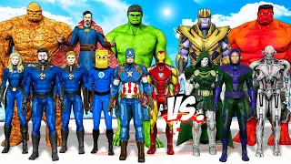 THE AVENGERS & FANTASTIC FOUR "WAR" WITH SUPERVILLAINS MARVEL - Epic Superheroes Battle