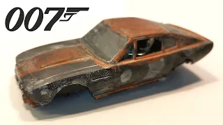 Aston Martin V8 Vantage restoration 007 James Bond. The living daylights movie. Cast model.