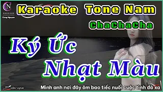 Karaoke | Ký Ức Nhạt Màu | Tone Nam | Chachacha