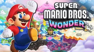 Super Mario Wonder! World 2 100% Playthrough Fluff-Puff Peaks [ALL Secret Exits, Purple Coins,Seeds]