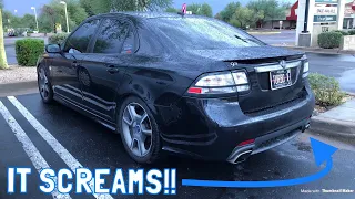 Saab 9-3 Turbo X Straight-Piped Exhaust Compilation!