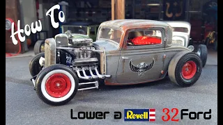 Lowering a 1/25 scale Revell 32 ford