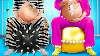 Rich Vs Broke Vs Giga Rich Pregnant In Jail🤰🚓 Funny Parenting Situations & Hacks by Yay Time! STAR