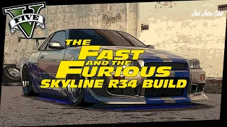 2 Fast 2 Furious | Brian's Nissan Skyline R34 | GTA V Car Build Tutorial (RETRO CUSTOM)