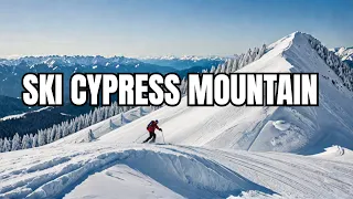 Skiing the beginner to advanced runs in the Cypress Mountain, Vancouver, Canada