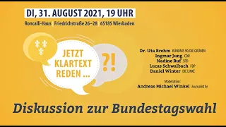 Wahlpodium in Wiesbaden zur Bundestagswahl 2021