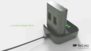 GP ReCyko speed charger with charging dock - Product video
