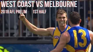 West Coast Eagles vs Melbourne Preliminary final 2018 All the goals, behinds & highlights 1stHALF