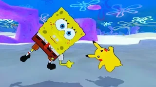 SpongeBob and Pikachu Fusion | Pikabob vs Doodlebob | DBZ Tenkaichi 3 (MOD)