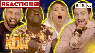 TV judges REACT / LYRICS CHALLENGE ft. Talia Mar & Singing Dentist - BBC All Together Now 🎤