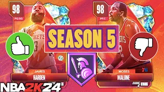 NEW SEASON 5 REWARDS IN NBA 2K24 MyTEAM! WHICH PLAYERS ARE WORTH GRINDING FOR?