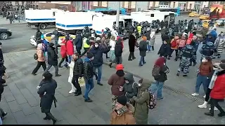 Акция в центре Москвы против спецоперации РФ в Украине. 6 марта 2022 г.