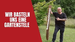 Gartenstele aus Treibholz und Kieselsteinen | Andre Bolik