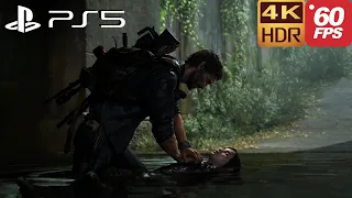 Joel Saves Ellie From Drowning Scene | The Last Of Us Part 1 PS5 60FPS 4K HDR