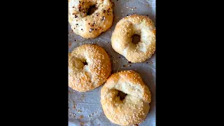 Delicious and Fluffy Bagels Recipe #shorts
