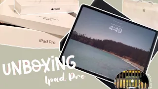 iPad Pro 2022 M2 12.9” 🛍️ (space grey) unboxing 📦🗽