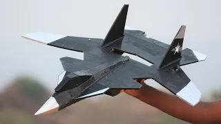 How To Make a Airplane JET - SU-47 - Fighter JET - Takeoff/Landing