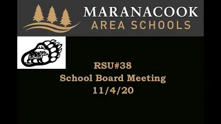 RSU#38 School Board Meeting 11/4/20