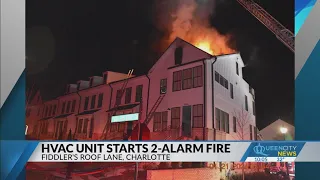 Two families displaced after 2-alarm fire in south Charlotte: CFD