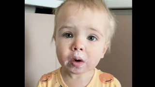 Funniest Reaction! Adorable Baby Discovers Flour!