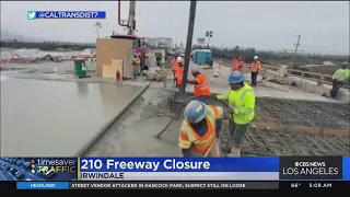 210 Freeway remains closed for Caltrans construction