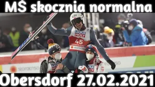 Skoki Polaków Obersdorf 27.02.2021 MŚ. Złoty medal Piotra Żyły!