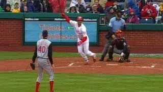 CIN@PHI: Abreu hits first homer at Citizens Bank Park