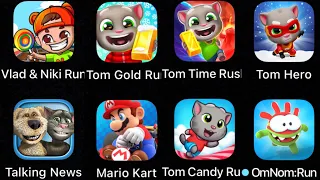 Mario Kart,On Nom: Run,Tom Hero,Tom Gold Run,Tom Time Rush,Vlad&Niki Run,Talking News,Tom Candy Run…