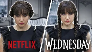 WEDNESDAY ADDAMS Braided Hair Tutorials | 2 Styles with Faux Bangs