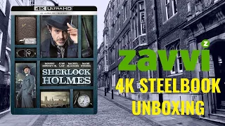 Sherlock Holmes Zavvi Exclusive 4K Ultra HD Steelbook Unboxing