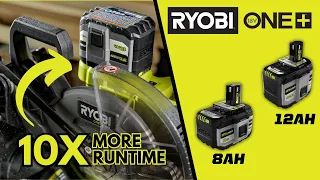 10X MORE RUNTIME! | RYOBI 18V ONE+ 8Ah & 12Ah Lithium HIGH PERFORMANCE Batteries