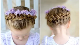 Flower Girl Hairstyle, Dutch Crown Braid