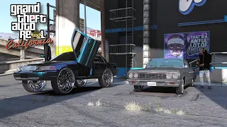 GTA 5 - REAL LA STREET LIFE - PROJECT 64 IMPALA GOES TO WESTCOAST CUSTOMS - LA REVO #11