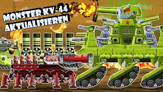 Monster KV-44 kehrt zurück und wurde aufgerüstet | Cartoon über Panzer | Hihe Tank