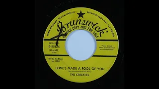 The Crickets "Love's Made a Fool of You" (1959) promo 45 vinyl