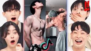 Koreans React to "6 Feet Tall And Super Strong" Tiktok For The First Time!