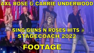 AXL ROSE & CARRIE UNDERWOOD sing Paradise City @ Stagecoach FOOTAGE | Star sings Guns N Roses