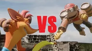 Just Fight #17: Crash Bandicoot Vs Diddy Kong 3D Animation Re-Upload