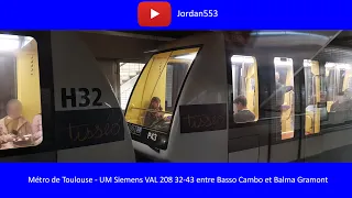 Métro de Toulouse - UM Siemens VAL 208 32-43 entre Basso Cambo et Balma Gramont