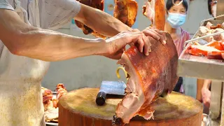 佐敦【新光明】脆皮流汁 #燒腩仔 皮光肉滑 #貴妃雞 都是顧客心頭好！Roasted Pork Belly super crispy&juicy/Royal Chicken smooth meat !