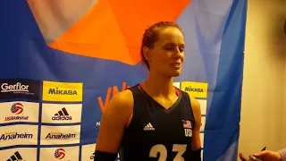 USA libero Kelsey Robinson on her first time at libero for the national team