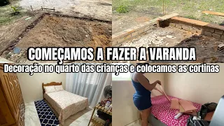 COMEÇARAM A FAZER A VARANDA DA NOSSA CASA//ATUALIZAÇAO DA OBRA//DECORANDO O LADO DO QUANTO DA SOPHIA