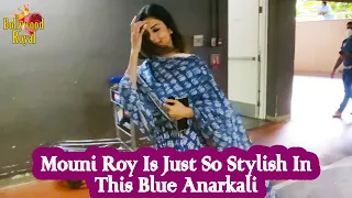 Mouni Roy Is Just So Stylish In This Blue Anarkali