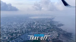 Mumbai Skyline 4K HDR | Take Off from Mumbai International Airport