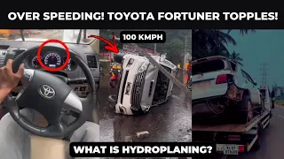 என்ன நடந்தது? Toyota Fortuner Topples!😱 | What is Hydroplaning? | Tamil