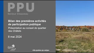 PPU Chauveau - Bilan des activités de participation publique - 2024 - Participation citoyenne