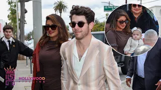 Nick Jonas & Priyanka Debut Baby Malti at Walk of Fame Ceremony