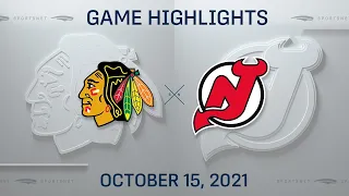 NHL Highlights | Blackhawks vs. Devils - Oct. 15, 2021